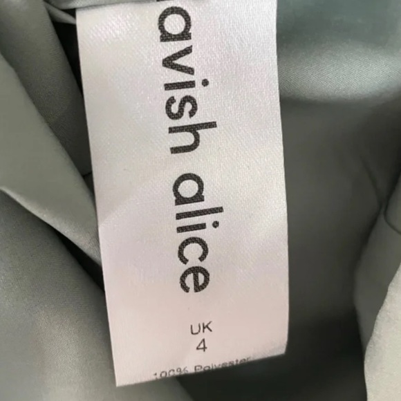 Lavish Alice Sequin Feather Embellished Belted Bodycon Dress in Sage - Picture 9 of 9